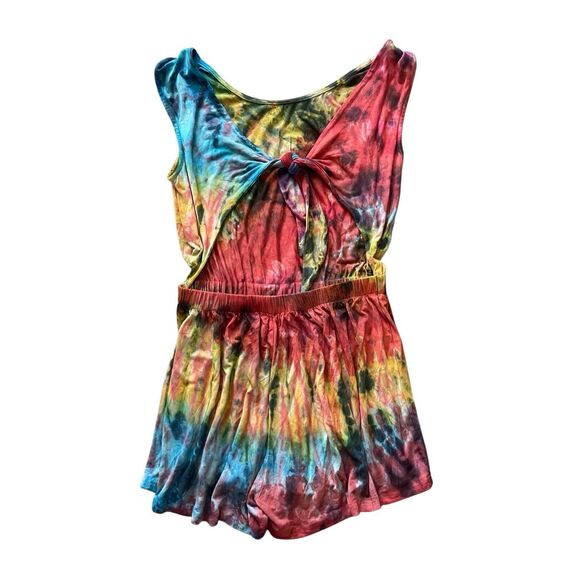 Kathmandu Imports Tie-Dye Romper – Open Back with Bow Tie – Free Size – Viscose - Picture 2 of 6